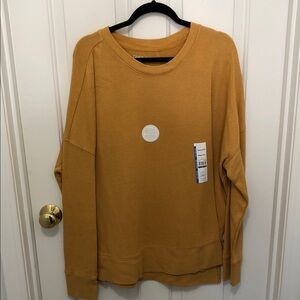 NWT Time and Tru womens plus Mustard Yellow Sweatshirt